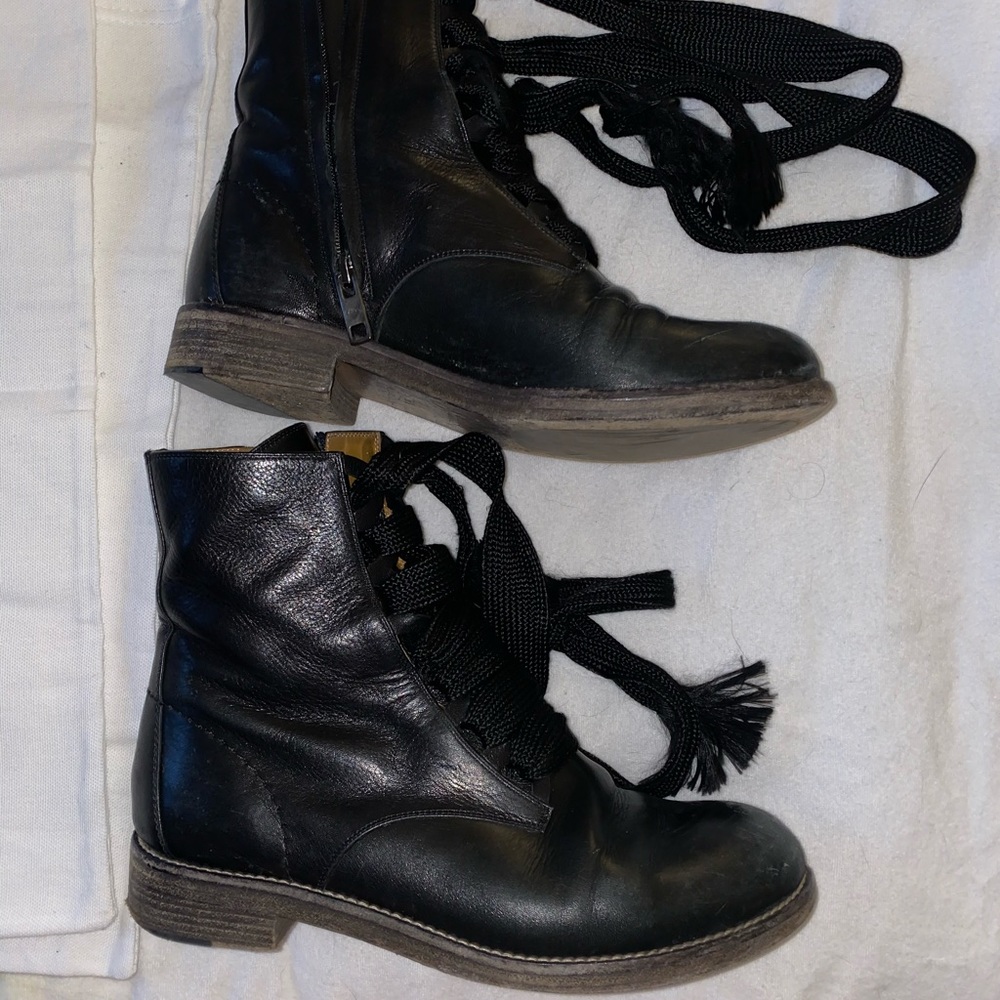 Chloe Black Leather Boots Size 38.5